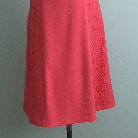 Adrianna Papell-Flamingo Pink Sleeveless Dress - Picture 4 of 8